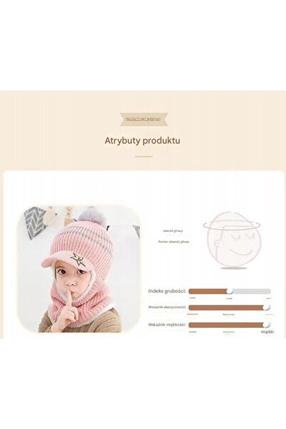 NO BRAND Căciulă călduroasă din fleece pentru copii, cu glugă integrată