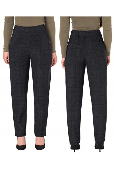 NO BRAND Pantaloni de damă călduroși, groși, căptușiți cu fleece, de iarnă, m...