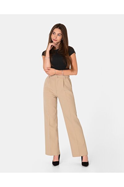 NO BRAND Pantaloni eleganți de ocazie pentru femei, stil suedez, cu croială l...