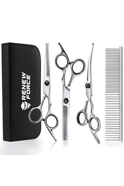NO BRAND Set de foarfece pentru toaletarea câinilor 6,5 inch 5 în 1