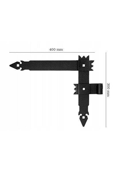 NO BRAND Suport unghiular pentru ușă de garaj, forjat, 400mm, 4 bucăți + 4 cleme