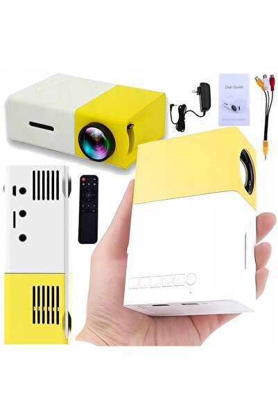 NO BRAND MINI PROIECTOR FILMURI LED FULL HD PORTABIL GALBEN USB/TF/HDMI/AV/PS4