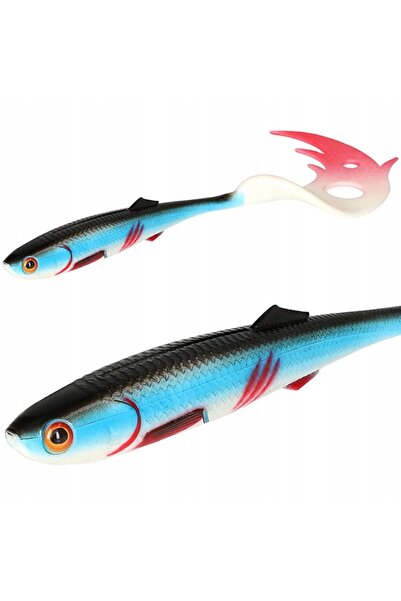NO BRAND 6X Guma Sicario Plke Tail 14 cm Set pentru pescuit subacvatic + Cape...