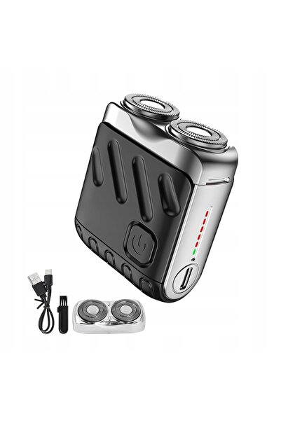 NO BRAND Golarka Travel Mini USB Rotativ pentru Bărbați, pentru Uscare și Spă...