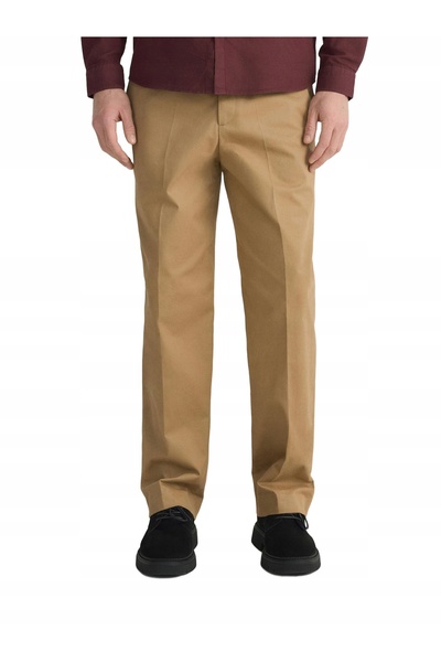 NO BRAND Pantaloni elastici maro deschis cu adăugare de viscoză Reserve 31