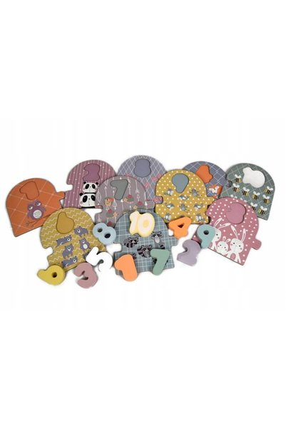 NO BRAND Adam Toys Puzzle din lemn pentru învățarea numărurilor 1-10