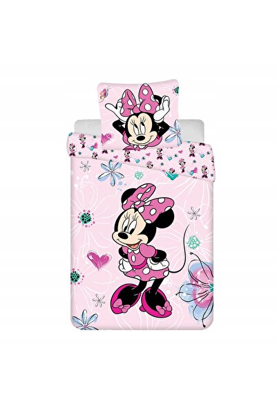Jerry Fabrics Set de lenjerie de pat - Mickey Mouse - Bumbac - Pernă + Pilotă