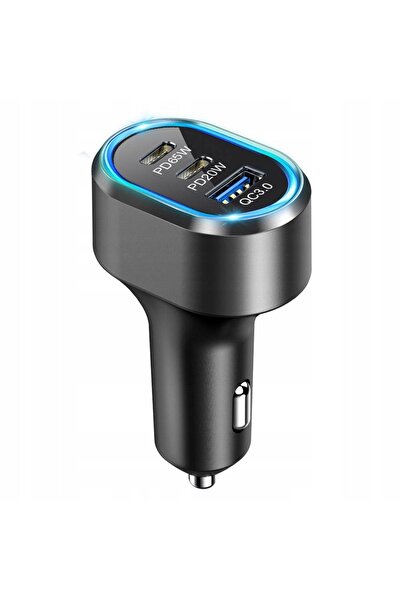 NO BRAND Încărcător auto 2 x USB Type-C + USB - 85 W