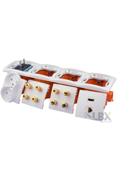 NO BRAND Priză de perete cu 8 căi HDMI RJ 230V terminal