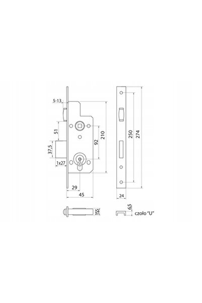 NO BRAND Sobinco/Reynaers 8611-U24-30 92mm Roller Lock