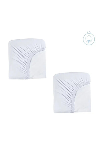 tinylamb ملاءة سرير أطفال مطاطية مقاومة للسوائل 2 قطعة - 60x120 سم