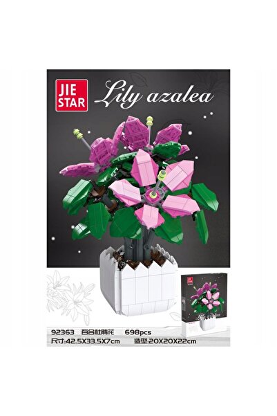 NO BRAND Set de blocuri de construcție Flori Azalee Crin în ghiveci 698 El.