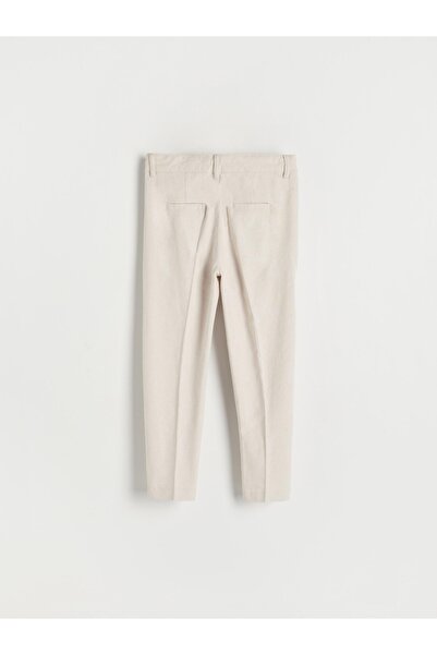NO BRAND Pantaloni Bej Chino Neted Clasic Drept Lungi Reserve 122