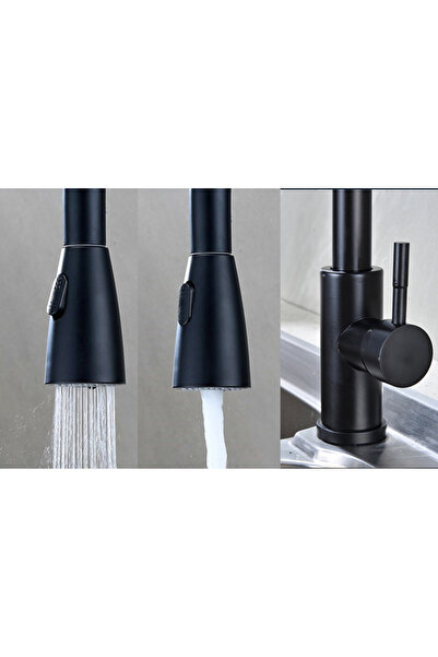 NO BRAND Baterie de bucătărie pe podea Invena Joga Plus Negru