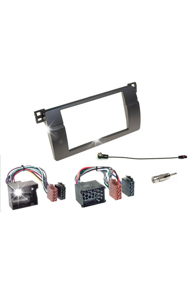 NO BRAND Ramă + Adaptor + Conector ISO pentru instalare radio 2DIN BMW Seria ...
