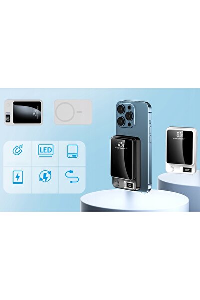 NO BRAND Baterie externă cu încărcare rapidă 10000mAh, power bank magnetic cu...