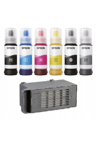 NO BRAND NOWY Cutie de întreținere Epson C9345 PXMB9 +6X Cerneală 115 T07C T0...