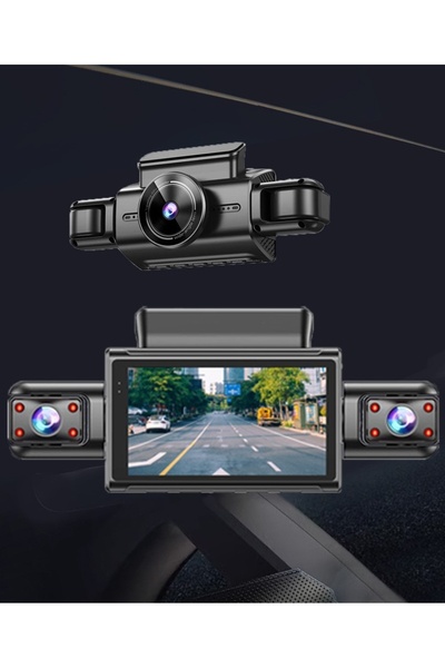 NO BRAND Cameră auto de 3 inci, 2K, WiFi, cu senzor G, 4 camere, vedere la 36...