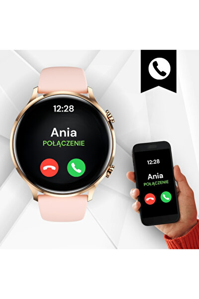NO BRAND Smartwatch de damă, rezistent la apă, cu funcție de apel și meniu, +...