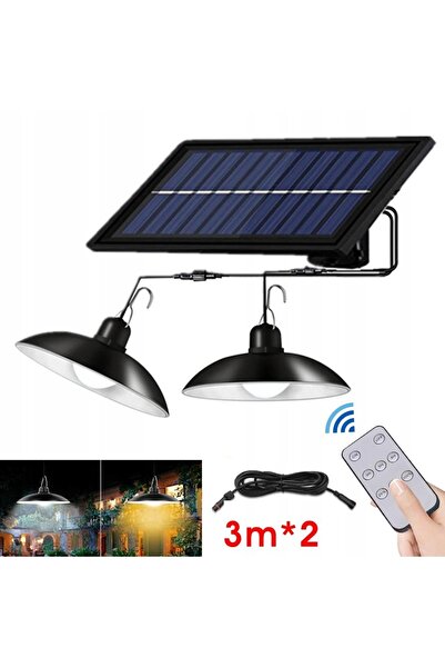 NO BRAND 2X Candelabru LED cu energie solară, panou luminos suspendat pentru ...