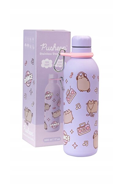 NO BRAND Termos Pusheen Dance din oțel inoxidabil, 500ml, fără BPA, sticlă pe...