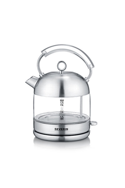 NO BRAND Ketran Fierbător electric retro din sticlă 1,7L 2400W Iluminare de f...