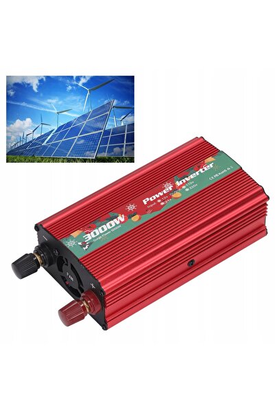 NO BRAND Invertor auto de tensiune, stil Crăciun, sinusoidal, 3kW, DC 12V