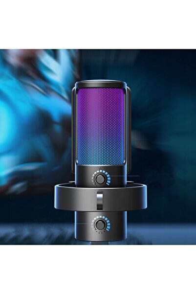 NO BRAND Fifine A8 Plus Rgb Plug&Play Microfon de studio cu condensator pentr...