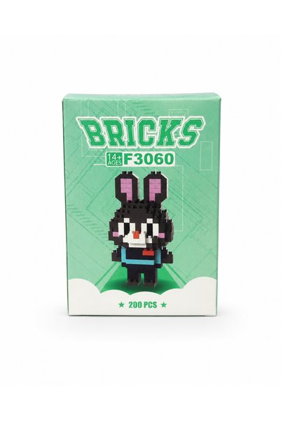 PONİKİDO Bricks 200 Piece Mini Block Rabbit Figure Building Set – Ages 14+