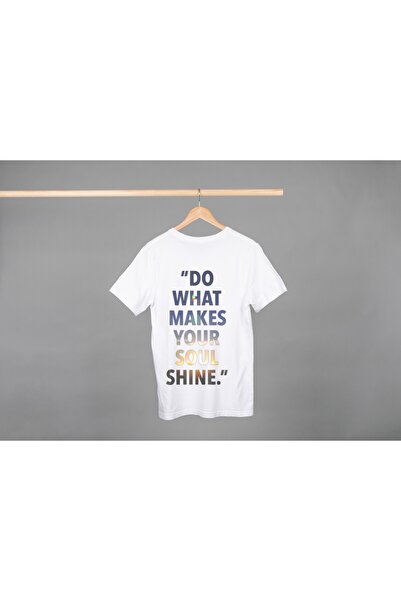 Noname Tricou Unisex Bumbac Premium Casual " Stralucirea sufletului " Inscriptie