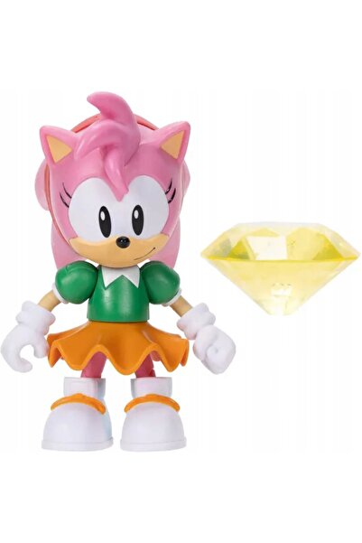 NO BRAND Figurină Sonic the Hedgehog Clasic Amy + Emeralda Galbenă + Emeralda...