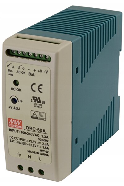 NO BRAND Sursă de alimentare bufferizată DIN Mean Well DRC-60A 12V 2.8A