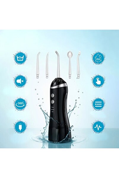 EMATTEIRO Portable Oral Irrigator, 1400 Pulses/min, 4 Modes, 200 ml Reservoir...