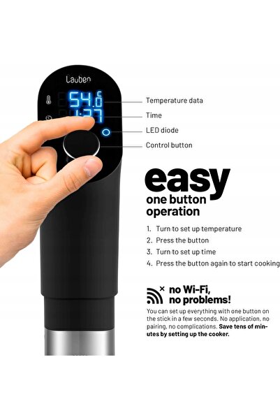 NO BRAND Circurlator Sous Vide cu Termostat de Imersie 1200W Ecran Tactil LCD...