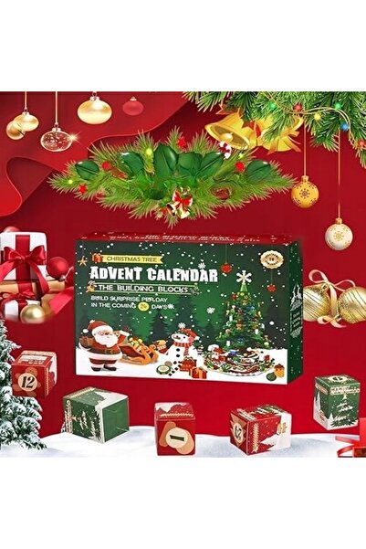 NO BRAND Calendar de Advent de Crăciun, Blocuri de construcție, Moș Crăciun c...