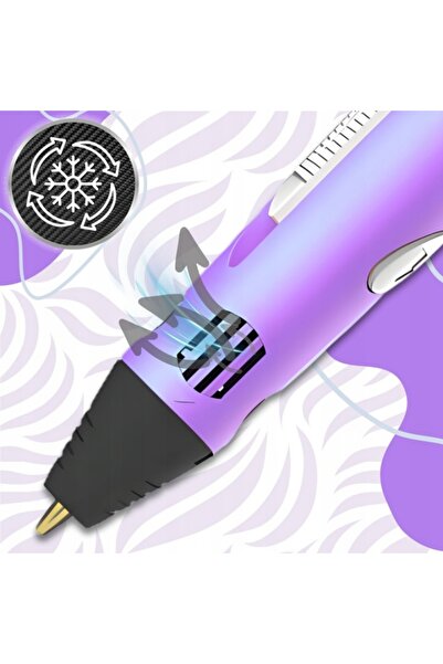 NO BRAND Stilou 3D pentru copii Set creativ 3D + 109 metri de rezerve + Șabloane