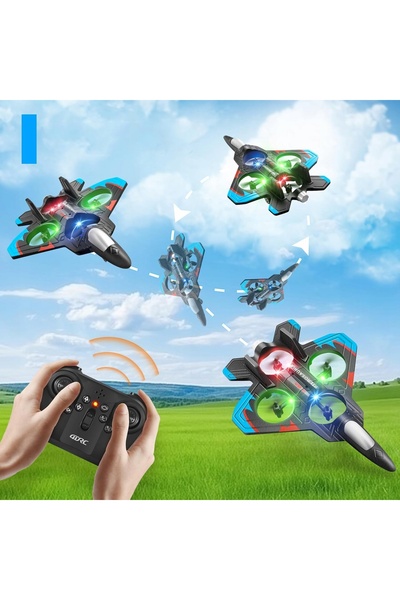 NO BRAND Dronă din spumă cu rotații 360° - Telecomandă, LED, Cadou USB