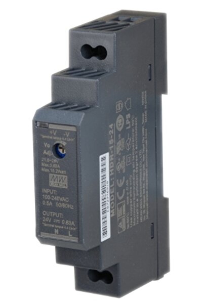 NO BRAND Mean Well Hdr-15-24 15.2W 24V 0.63A Sursă de alimentare pe șină DIN