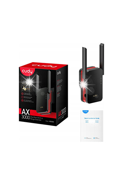 cudy Ax3000 Wifi 6 Repetor Mesh Extensor de Semnal Wifi Negru