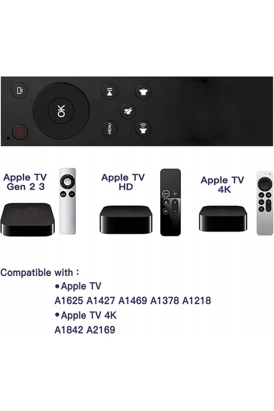 NO BRAND Pilot pentru Apple TV 4K/Apple TV Gen 1 2 3/ Apple TV HD A2169 A1842...