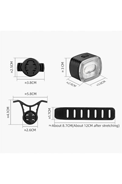 NO BRAND Lumină spate pentru bicicletă Rockbros Q4 LED cu lumină STOP pentru ...