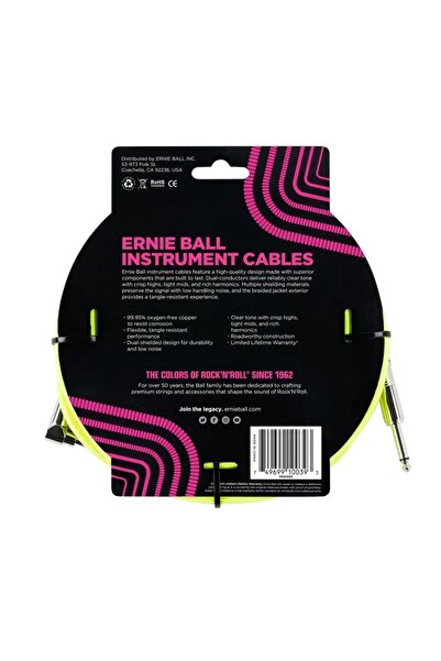 NO BRAND Cablu de chitară Ernie Ball 6085 (5.49m)