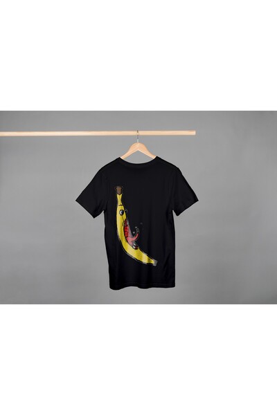Noname Tricou Unisex Bumbac Premium Casual " Banana speriata " Inscriptie