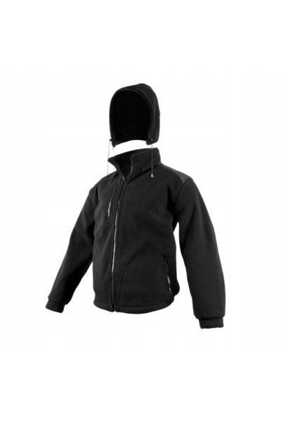 art.mas Hanorac de lucru gros din fleece pentru bărbați, cu glugă detașabilă,...