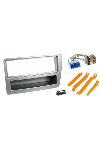 NO BRAND Honda Civic 7 - Kit de montare radio, ramă argintie + Adaptor ISO