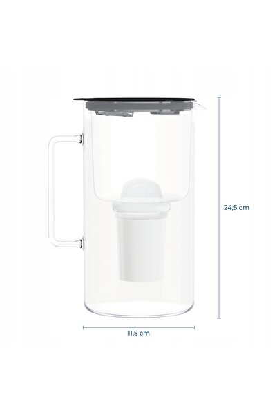 NO BRAND Wessper D4 Borosilicate Mini Ff Bk Carafă de filtrare din sticlă + 5...