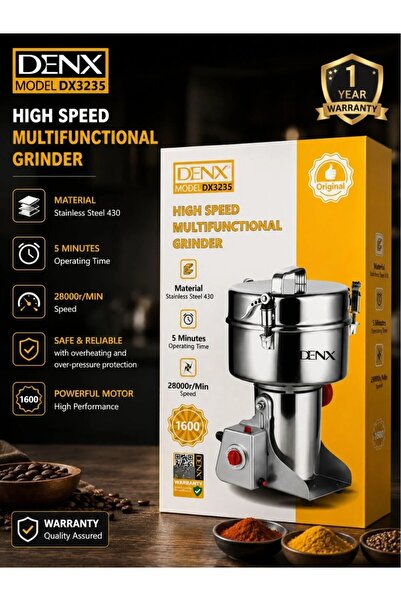Denx مطحنة كهربائية متعددة الوظائف عالية السرعة DX3235 للقهوة/الحبوب/التوابل/...