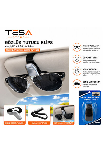 Genel Markalar Tesa Store Araç İçi Pratik Gözlük Tutucu Klips