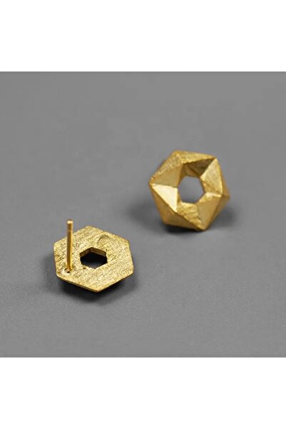NO BRAND Cercei aurii, Cercei geometrici, Cercei din argint 925