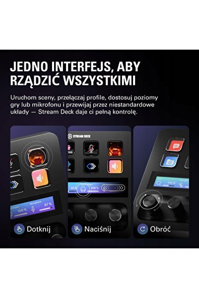 NO BRAND Controler de streaming cu ecran LCD, butoane rotative îmbunătățite ș...